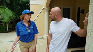 The pool girl with an amazing ass is a MILF