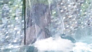 The girl is having fun with the pool boy in a steamy encounter