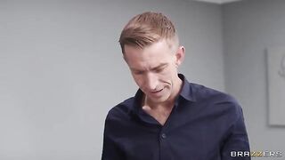 The guy with big dick fucks in stockings and pantyhose a young beauty
