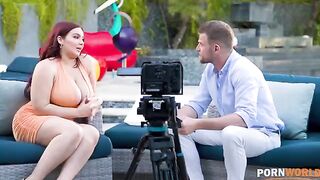 Natasha Nice gets her asshole gapped during a roleplay interview