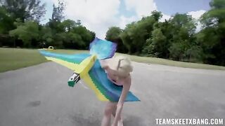 A girl cannot restrain her sexual energy and desires to have sex directly in nature