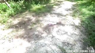 A girl cannot restrain her sexual energy and desires to have sex directly in nature