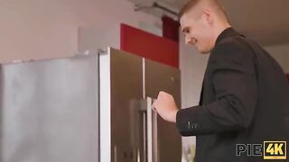 The guy finished on the tits of an appetizing beauty with a creamy shoot