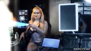 The hot porn actresses are fucking in space, it's a parody