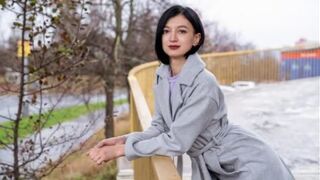 A little quiet Russian brunette I met on the street