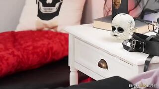 Mischievous MILF gets fucked by her bossy Goth in a threesome