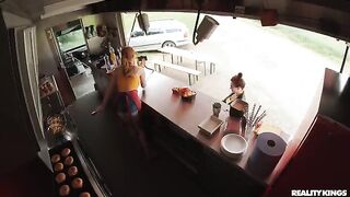 He fucked a red-haired woman in the kitchen, right on the table