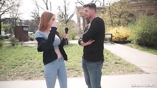 Two redheads have fun without using their mouths