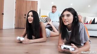 I fucked my boyfriend in the gamer room with my roomies