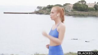 The winner of the prize in the pool is a red-haired beauty