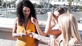 A group of chicks decided to spend time in a strip club