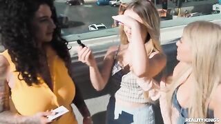 A group of chicks decided to spend time in a strip club