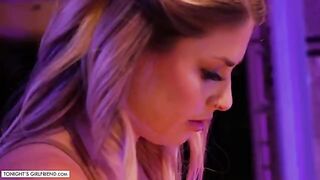 A hot girl is serving her client with a special surprise