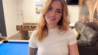 She played pool, lost, and had to engage in intimate acts