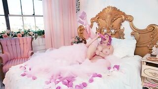 A woman with a beautiful body enjoys the glamorous life