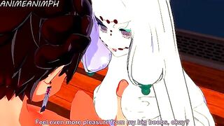 Spider Demon (Mother) from Demon Slayer fucks with Tanjiro in 3D hentai