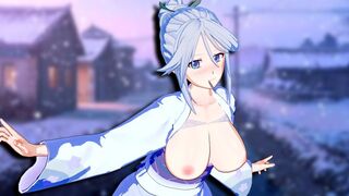 Hentai anime with beautiful girl Tsurara Shirayuki from Rosario Vampire