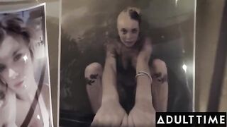 Gabbie Carter, with her huge boobs, fucked by husband and wife in a threesome