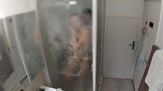 Girl did not let me wash in peace, and we got intimate