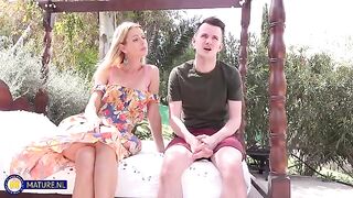 Romantic sex with blondie in her mouth