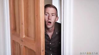 The guy is on full alert and he starts to fuck with passion