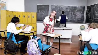 The girl passed the exam thanks to her exceptional skills