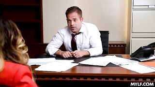 A fat BBW milf is getting fucked in the office