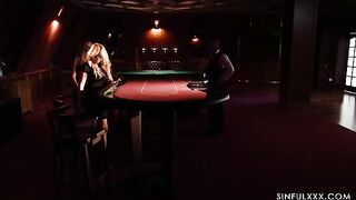 A passionate threesome sex in the dark with beauties