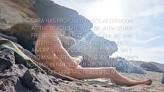 Two girls were almost caught exposing themselves on a nude beach