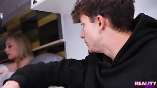 A brother caressed his sister in the car, it was pleasant