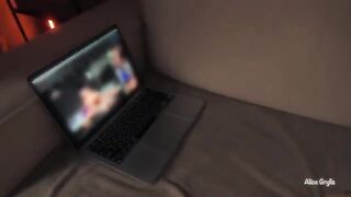 I saw a porn video on Pornhub and my girlfriend jumped on me