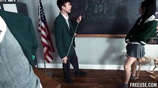 An actress with an ugly tongue performs obscenities