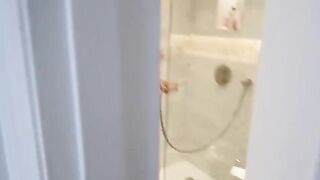 The girl is ready to do a blowjob, get on her knees!