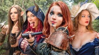 Who will this cosplay geek girl choose to fuck tonight?