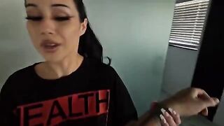 She experienced the power of a massive cock and was cum on her face