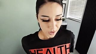 She experienced the power of a massive cock and was cum on her face