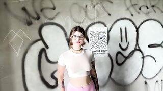 She celebrated getting a home in an unfinished building in a daring way