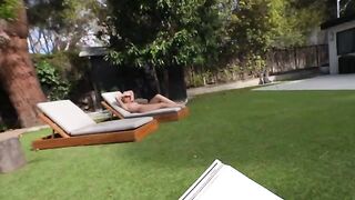 A summer house lawn is the perfect place for passionate encounters