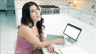 A guy is brushing up his knowledge on how to fuck