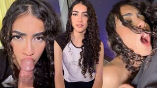 The cute Latina girl passionately has sex and cums hard