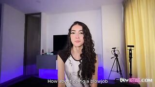 The cute Latina girl passionately has sex and cums hard