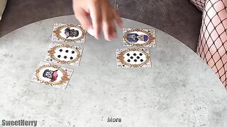 The girl lost a card game and had to fuck with her man