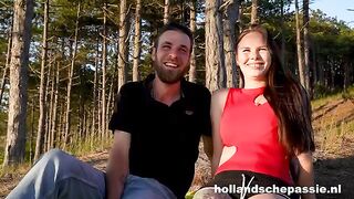 A girl wants to have sex in the forest very badly