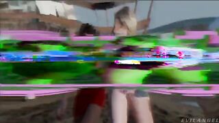 Preparation for a group sex party with three babes