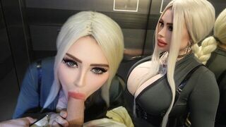 Elevators are made for short but pleasant sex sessions