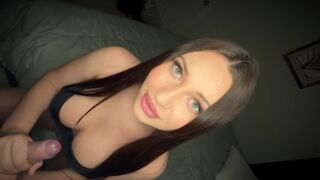 She shows what she learned from the blowjob class with intense passion