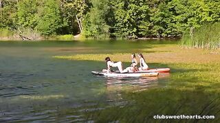 Beautiful lesbians have no time to waste, even in the park they fuck