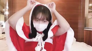 Amateur Japanese girl fucked in various positions, massive creampie finish