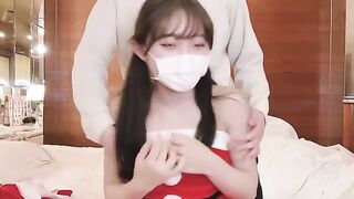 Amateur Japanese girl fucked in various positions, massive creampie finish