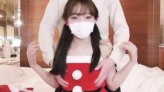 Amateur Japanese girl fucked in various positions, massive creampie finish